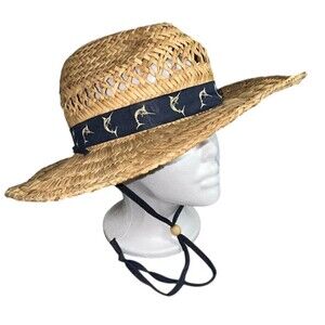 Shade Shack Large Wide Brim Beach Hat Adjustable Strap Outdoor Summer Mens